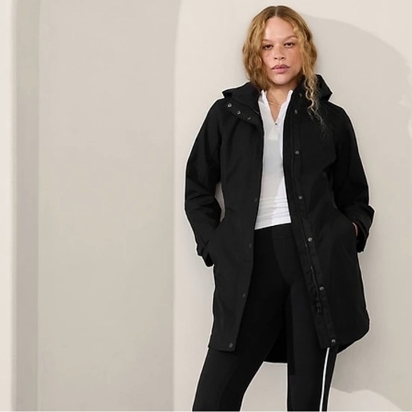 Athleta RainOut Sutro Trench in Black - Picture 2 of 8